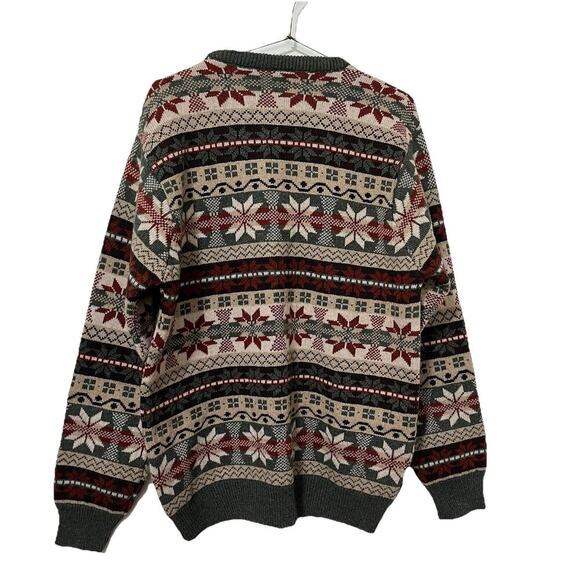 VTG Cozy Mens Wool Blend Novelty Christmas Sweater Size L Holiday Grandpacore - Picture 2 of 6